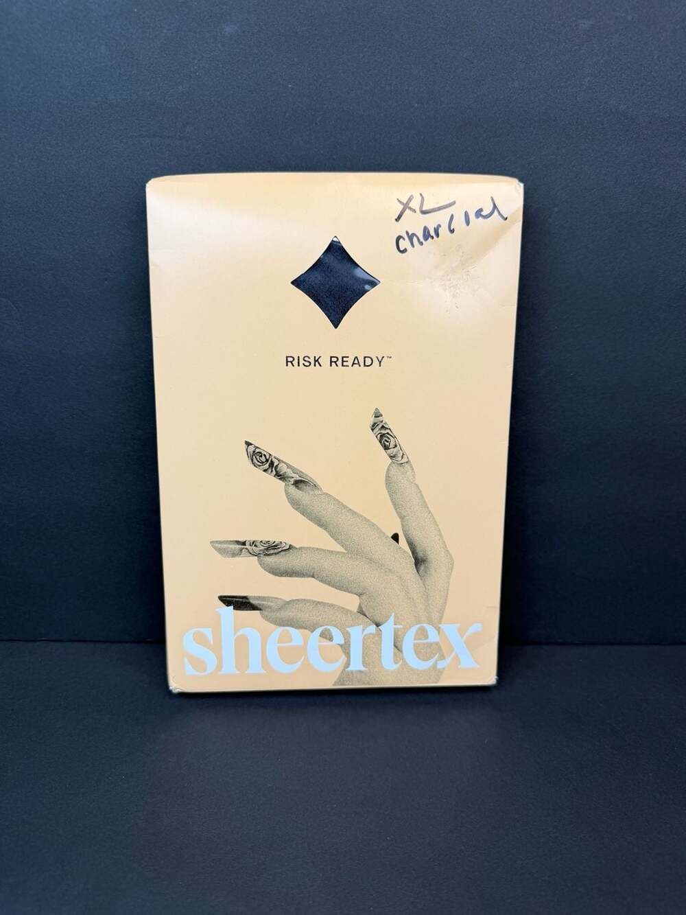 Sheertex Herringbone Classic Semi-Sheer Tights Charcoal XL